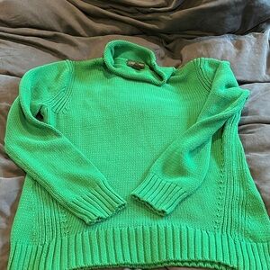 J crew always green rollneck sweater
